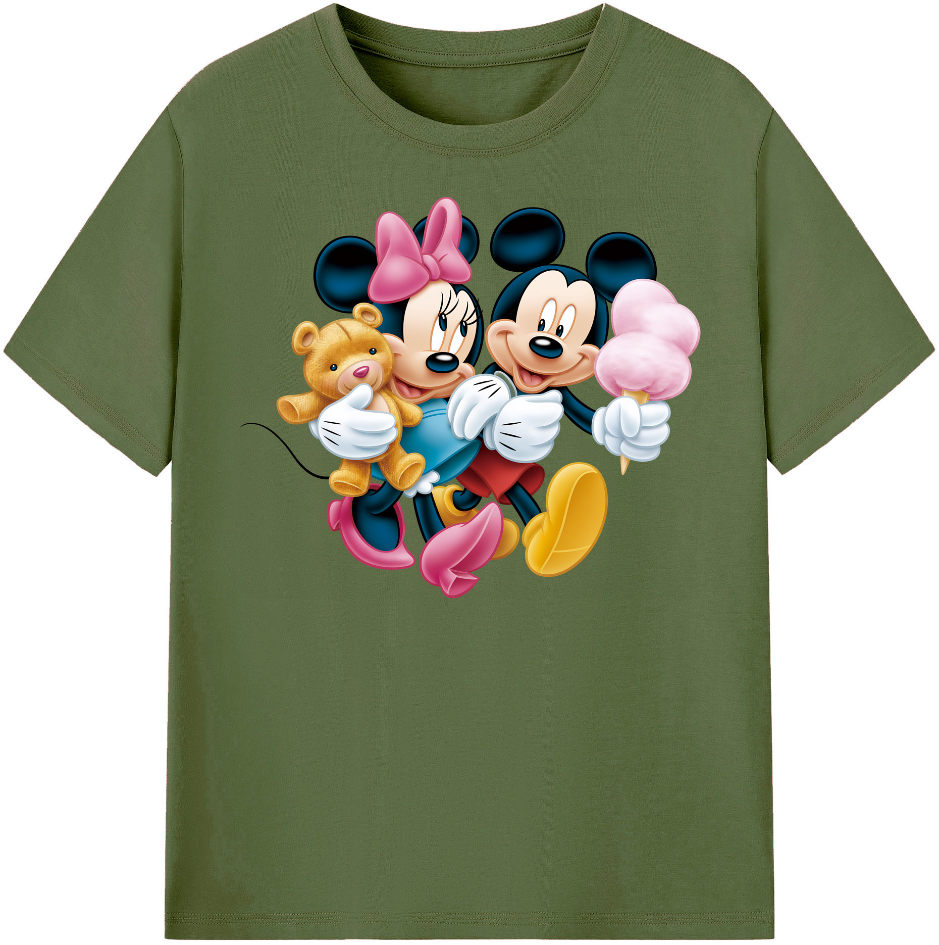 （画像用） ミッキーマウス Mickey Mouse 綿100％半袖Tシャツ（フロントプリント）